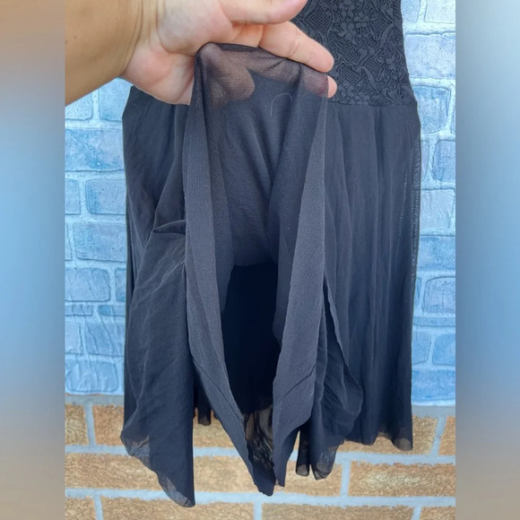 Fuzzi Jean Paul guiltier Black Lace Tulle Mesh Fit Flare Stretch  dress small - Picture 10 of 16